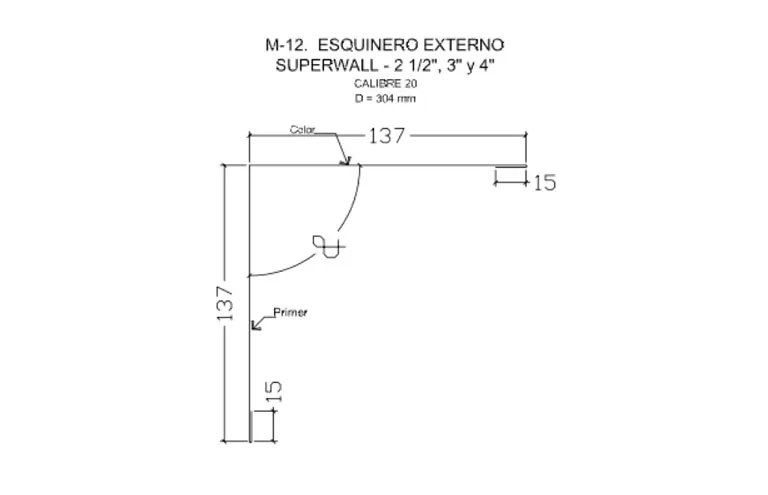 Esquineros Externo Superwall Frigo